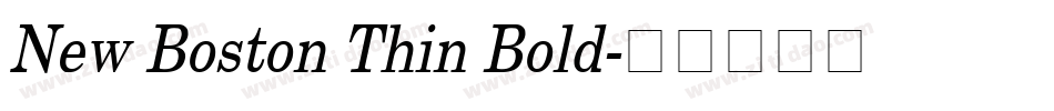 New Boston Thin Bold字体转换